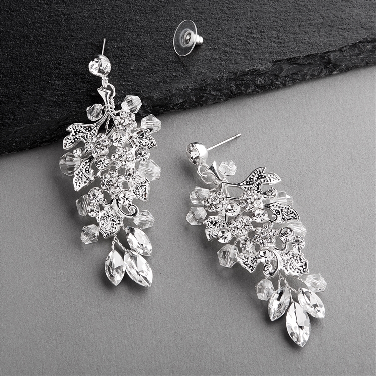 Handmade Silver Statement Earrings for Brides