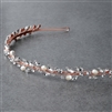 Handmade Rose Gold Bridal Headband Pearl Tiara