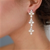 Freshwater Pearls Gold Dangle Bridal Earrings