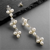 Freshwater Pearls Gold Dangle Bridal Earrings