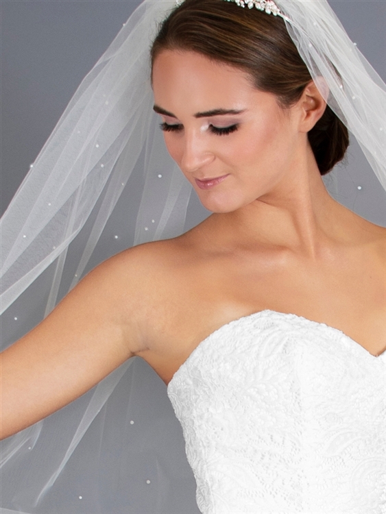 Brides & Hairpins Julita Cathedral VEIL- Scattered Lace Appliques Wholesale