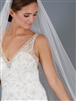 52" Waltz Length 1-Tier Cut Edge Bridal Veil
