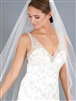 Chapel or Sweep Length 1-Tier Cut Edge Bridal Veil