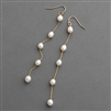 Freshwater Pearl & Gold Shoulder Duster Earrings