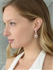 Rose Gold CZ Wedding Clip Earrings with Caged Pearl<br>700E-RG