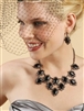 Mariell Wholesale French Netting Birdcage Face Veil - Black