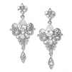 Art Nouveau Cubic Zirconia Wholesale Bridal Earrings<br>741E-CR