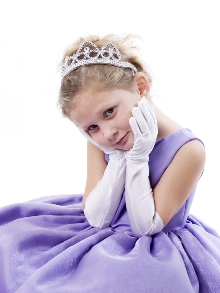 Mariell Wholesale Children's Satin Elbow Gloves - White - 3-6