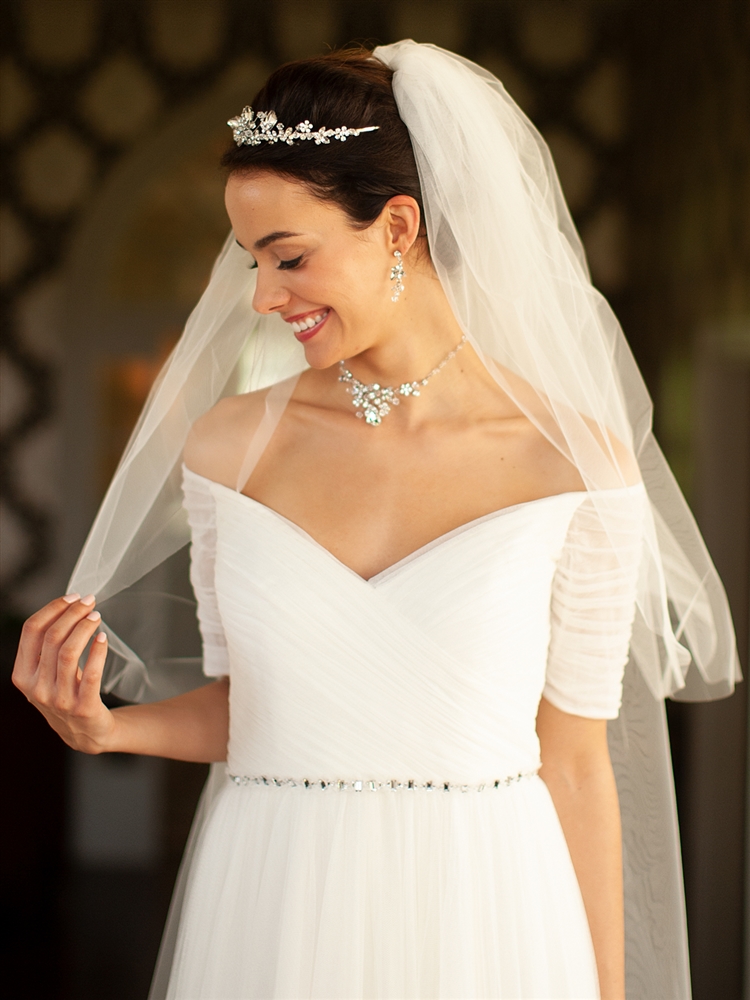 Two Layer Cut Edge Bridal Veils<br>928V