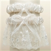 Embroidered Wedding Garter Sets with Scattered Crystals - Ivory<br>G021-I-I
