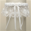 Vintage Irish Lace Inspired Wedding Garter - White<br>G029-W-W