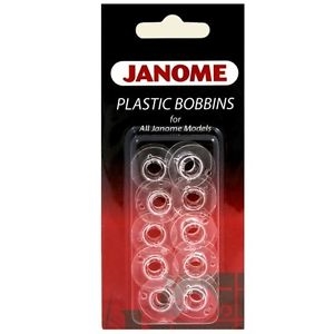 Janome 200122647 Plastic Bobbins 10 Pack