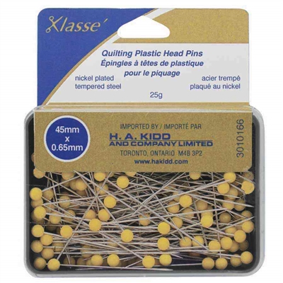 Klasse' 3010166 Quilting Plastic Head Pins