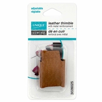 Unique Sewing 3026025 Leather Thimble with Metal Reinforcement