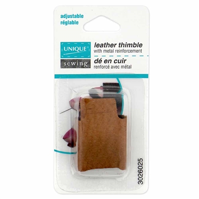 Unique Sewing 3026025 Leather Thimble with Metal Reinforcement