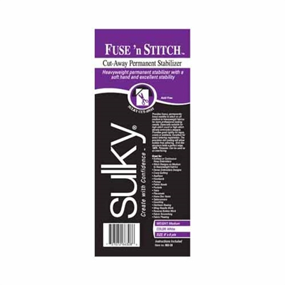 Sulky 40066308 Fuse & Stitch Cur-Away Permanent Stabilizer 8" x 8yds