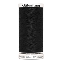 Gutermann 40321000 Black Jean Thread 100m