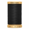 Gutermann 4061001 Black Machine Cotton Thread 400m