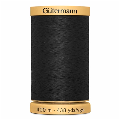 Gutermann 4061001 Black Machine Cotton Thread 400m