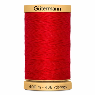 Gutermann 4064880 Bright Red Machine Cotton Thread 400m