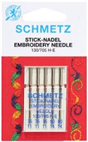 Schmetz Embroidery Needles Assorted Size 75/11-90/14