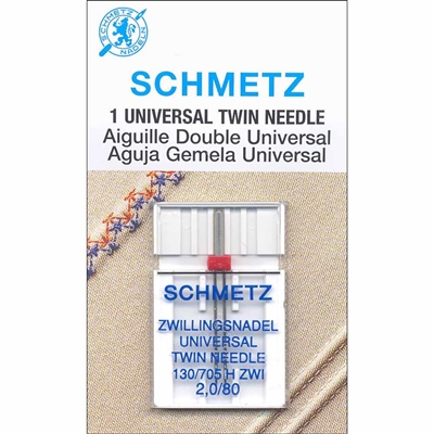 Schmetz Universal Double Needle 2.0mm 80/12