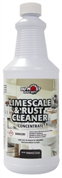 DU-MOST Limescale & Rust Cleaner Concentrate, Heavy Duty Delimer, Descaler & Remover of Hard Water Stains from Stainless Steel & Acid-Safe Surfaces in Bathroom, Kitchen, Laundry & Appliances, 32 Fl Oz