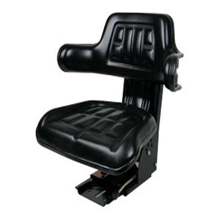 Concentric Universal Tractor Seat with Adjustable Suspension, Black 51000-BK