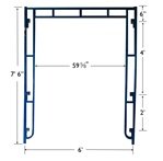 6'W x 7' 6"T Sidewalk Canopy Frame (1-11/16" Ã˜)