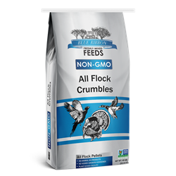 ** OUT OF STOCK **BLUE RIBBON NON-GMO ALL FLOCK CRUMBLE 40# UPC 858191007519