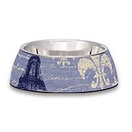 LOVING PETS SMALL MILANO BOWL - BLUE LINEN