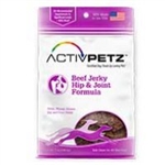 LOVING PET PRODUCTS ACTIVPETZ 7 OZ. BEEF JERKY HIP & JOINT FORMULA UPC 842982081017