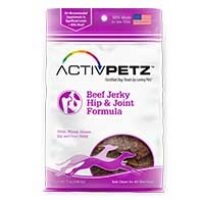 LOVING PET PRODUCTS ACTIVPETZ 7 OZ. BEEF JERKY HIP & JOINT FORMULA UPC 842982081017