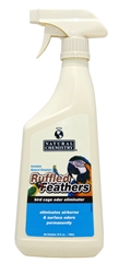 NATURAL CHEMISTRY RUFFLED FEATHERS BIRD CAGE ODOR ELIMINATOR 24 OZ.  UPC 717108111957