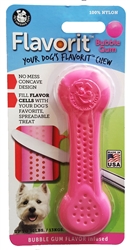 PET QWERKS FLAVORIT MEDIUM BUBBLE GUM NYLON BONE  UPC 890035006845