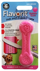 PET QWERKS FLAVORIT SMALL BUBBLE GUM NYLON BONE  UPC 890035006852