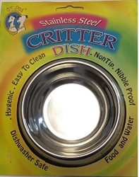 QT DOG NO TIP STAINLESS STEEL CRITTER DISH 4 OZ.  UPC 671963011862