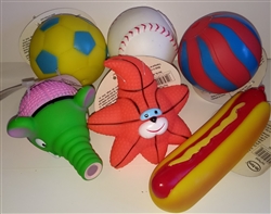 VO TOYS  DOGGIE DELIGHTS PLAYBALL VINYL SQUEAKER TOYS 6 SHAPES  12/CS  UPC 075726495454