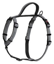 THE COMPANY OF ANIMALS BLACK / GRAY SMALL HALTI WALKING HARNESS (CHEST 16" - 24")  UPC 886284171212