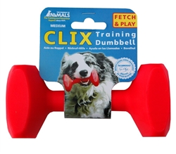 THE COMPANY OF ANIMALS RED MEDIUM CLIX DUMBBELL (5.5" WIDE)  UPC 886284212502