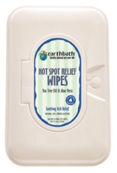 ** OUT OF STOCK **EARTHBATH HOT SPOT RELIEF WIPES TEA TREE OIL & ALOE VERA, 100 CT  UPC 602644023140