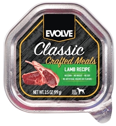 ** OUT OF STOCK **EVOLVE CLASSIC CRAFTED MEALS LAMB RECIPE - DOG 15/3.5 OZ UPC 073657011256