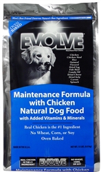** OUT OF STOCK **TRIUMPH PET INDUSTRIES EVOLVE CHICKEN MAINTENANCE 15 LB. BAG DOG FOOD  UPC 073657380320