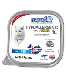 FORZA10 HYPOALLERGENIC FISH ACTIWET CAT 3.5 OZ. 32/CS UPC 8020245707078