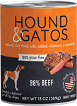 HOUND & GATOS DOG BEEF 12 13OZ CANS UPC 10787108005072