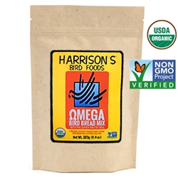 ** OUT OF STOCK **HARRISON'S BIRD FOOD OMEGA BIRD BREAD MIX 323 G. UPC 086011543019