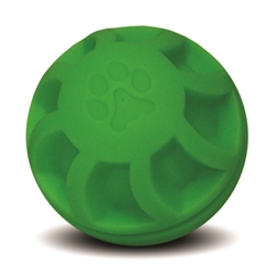 **TEMPORARILY UNAVAILABLE** HUETER TOLEDO SOFT-FLEX&#194;&#174; HEAVY DUTY SQUEAKER TOYS SWIRL BALL - 4" - GREEN  UPC 095467057049 3.13