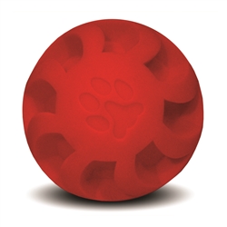 **TEMPORARILY UNAVAILABLE** HUETER TOLEDO SOFT-FLEX&#194;&#174; HEAVY DUTY SQUEAKER TOYS SWIRL BALL - 7" - RED  UPC 095467057070 6.11