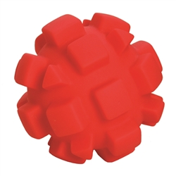 **TEMPORARILY UNAVAILABLE** HUETER TOLEDO SOFT-FLEX&#194;&#174; HEAVY DUTY SQUEAKER TOYS BUMPY BALL - 4" - RED  UPC 095467059043 3.13