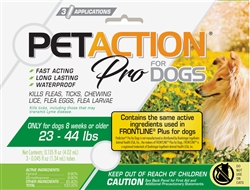 PET IQ PET ACTION PRO MEDIUM DOG (23-44 LBS) 3 DOSES 3/PK UPC 818145014321